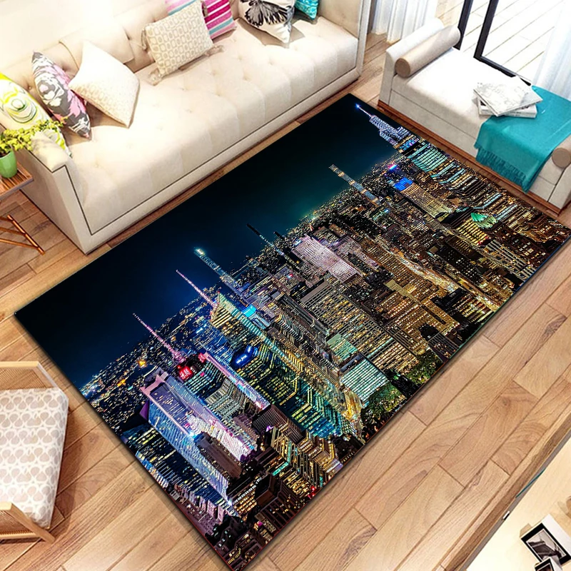 Home Textiles New York - ニューヨークシティストリートビューカーペット キッチン/バスルーム用滑り止めマット バルコニー/子供部屋/寝室/リビングルーム装飾フロアマット