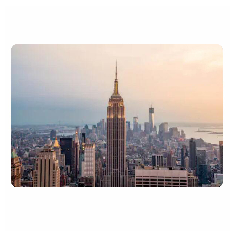 Home Textiles New York - モダンなニューヨークシティ夕日玄関マットスカイライン米国ランドマークウェルカムドアマットラグゴムカーペットキッチンバスルーム家の装飾