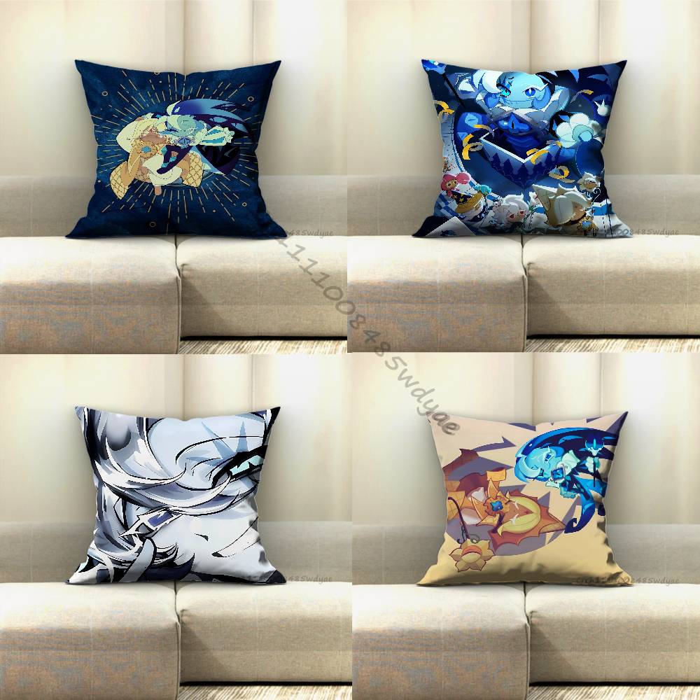 Home Textiles Inc - C-Cookie Run キングダムシャドウミルククッキー枕 ソファシートチェア用 装飾/モダンな家の装飾プリントスロークッション