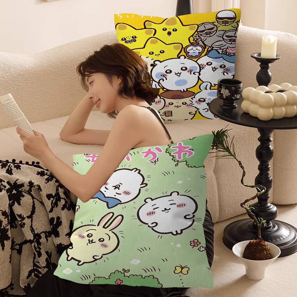 Home Textiles Inc - かわいい C-Chiikawa 45*45 センチメートルクッションカバー枕カバー装飾枕カバーホーム枕カバーソファ枕用