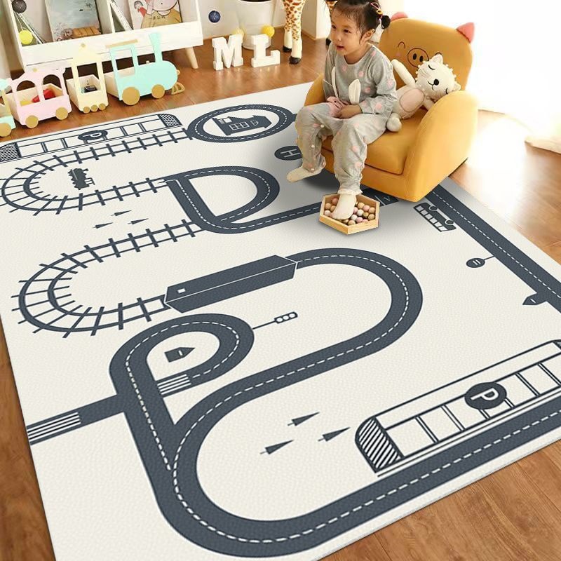 漫画子供用フロアマット都市交通ポリエステルプリントカーペット - Home Textiles City のレビューと価格