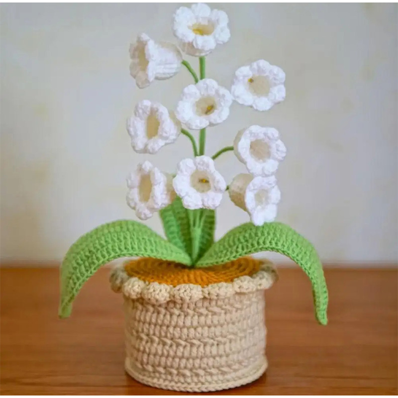 9つの輝くスズランの鉢植えの装飾品、温かみのある家の装飾、手 - Home Textiles Today のレビューと価格