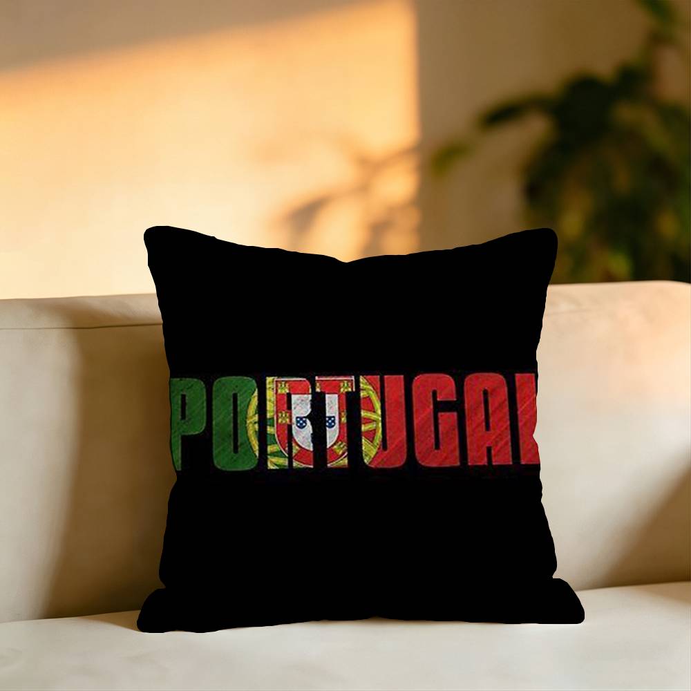 ポルトガル クイナス旗 スクエア 両面プリント枕カバー 寝室 - Home Textiles Portugal のレビューと価格
