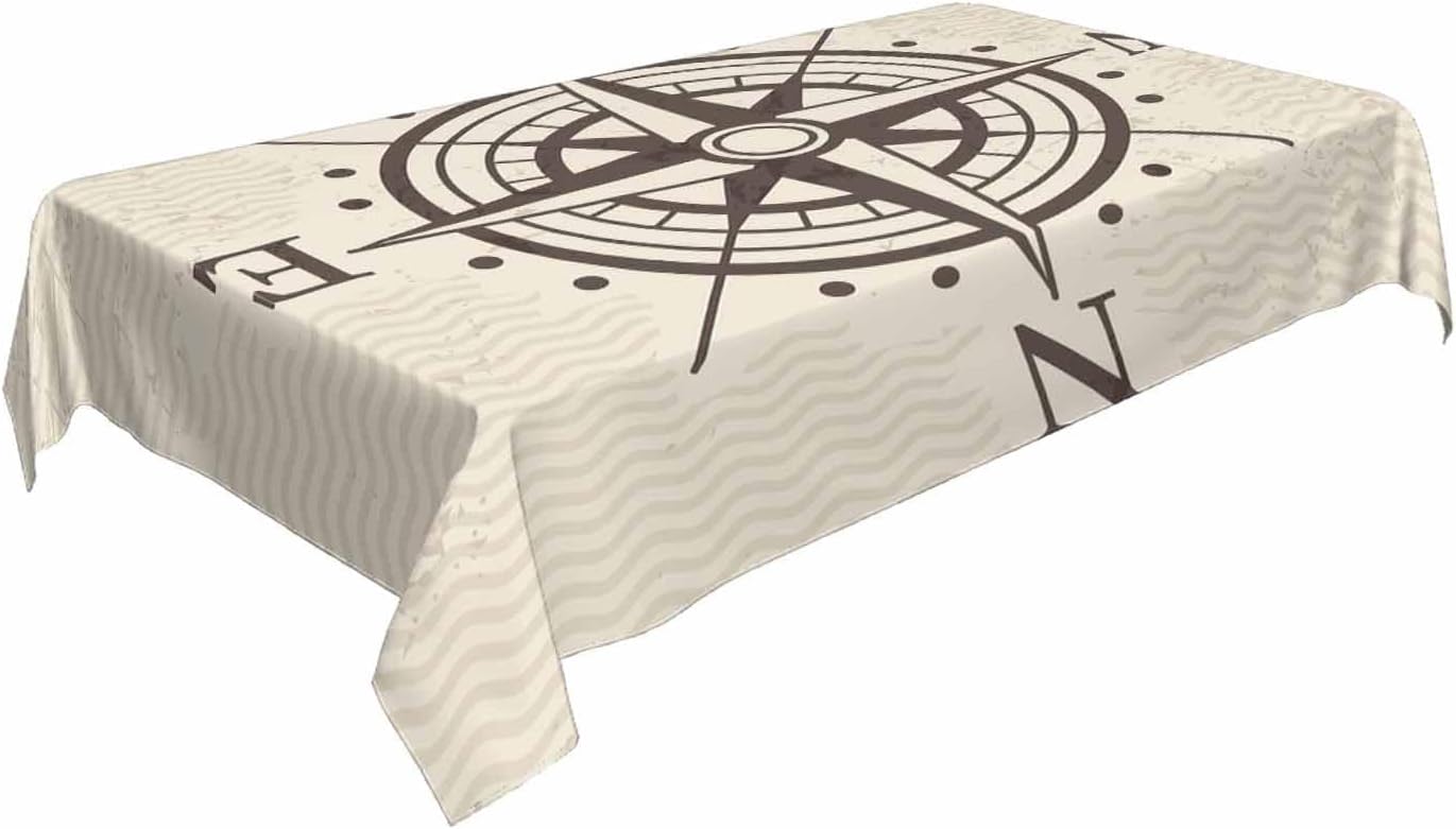 ヴィンテージコンパス地図アドベンチャーテーブルクロス、レトロ - Home Textiles Direct のレビューと価格