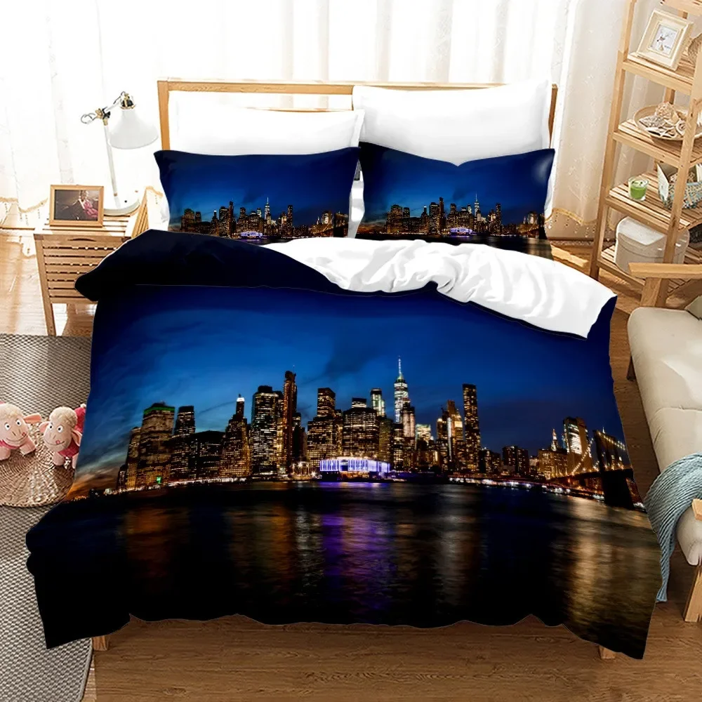 ニューヨークシティ夜景寝具セット クイーン・キングサイズ 掛 - Home Textiles New York のレビューと価格