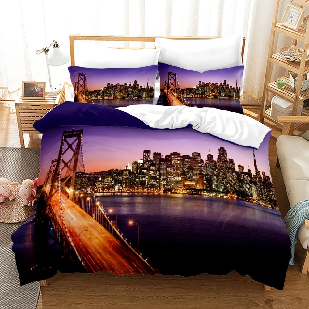 ニューヨークシティ夜景寝具セット クイーン・キングサイズ 掛 - Home Textiles New York のレビューと価格
