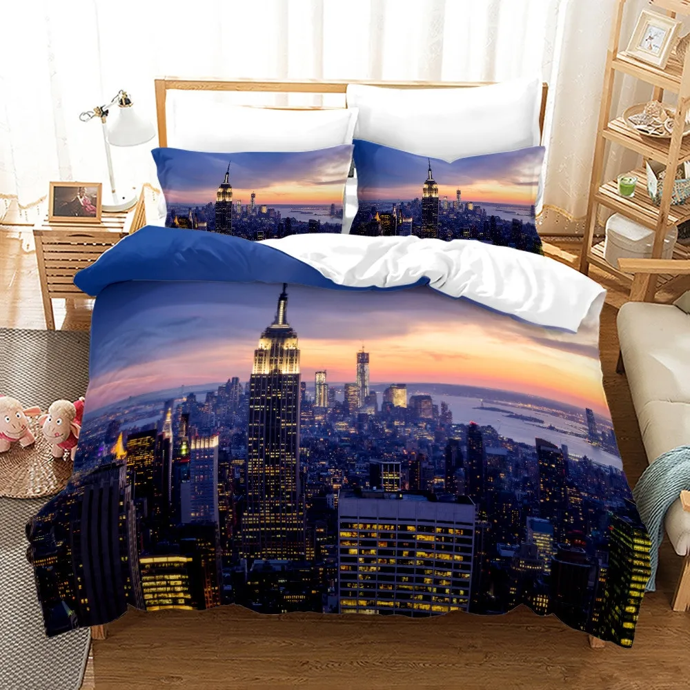 ニューヨークシティ夜景寝具セット クイーン・キングサイズ 掛 - Home Textiles New York のレビューと価格