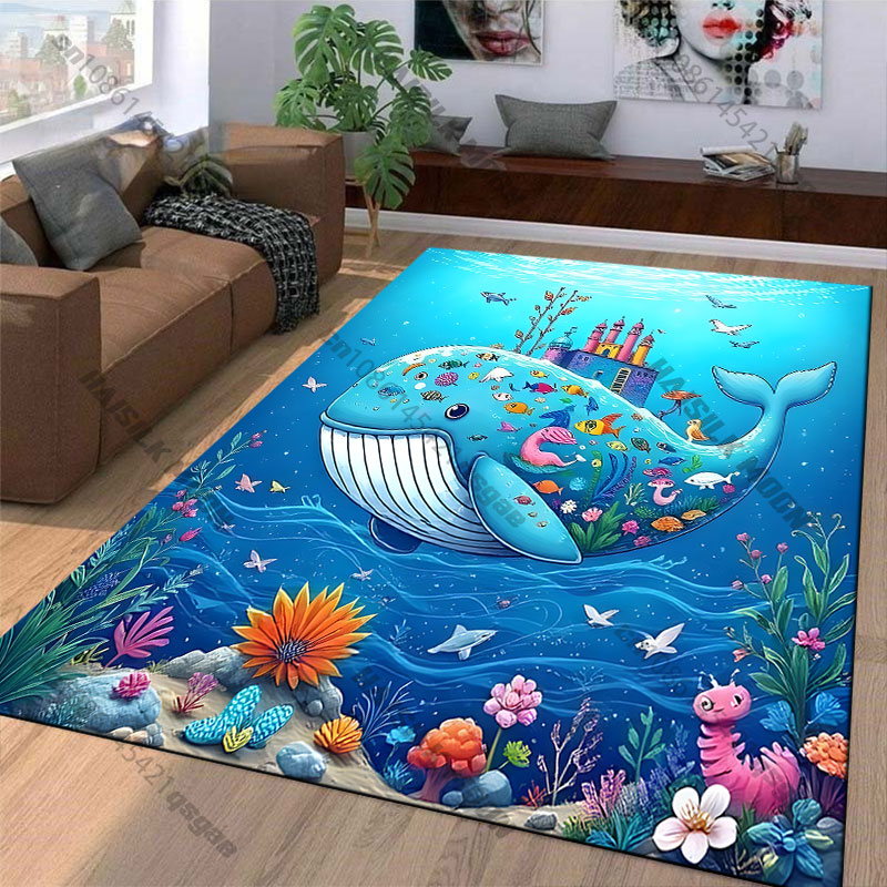 鮮やかな色のカーペットが付いた水中都市ヨガリビングルームの装 - Home Textiles City のレビューと価格
