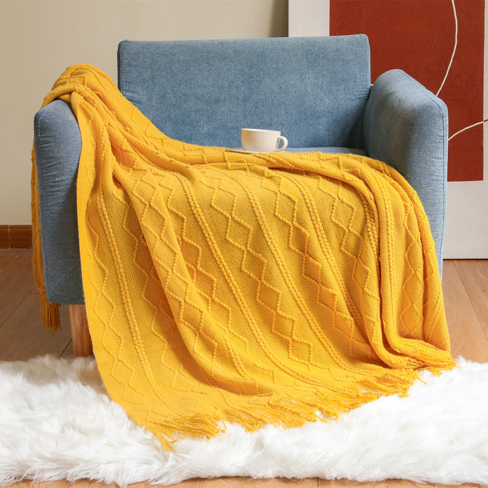 テキスタイルシティ ダイヤモンドニットスローブランケット タ - Home Textiles City のレビューと価格