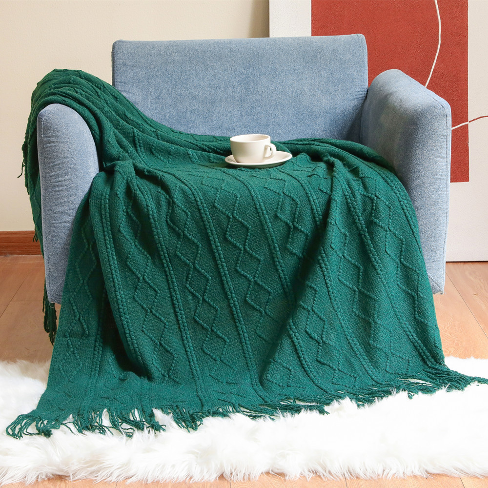 テキスタイルシティ ダイヤモンドニットスローブランケット タ - Home Textiles City のレビューと価格