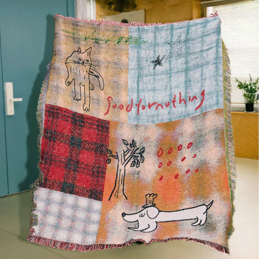 テキスタイルシティ中古代チェック柄犬アートタペストリーブラン - Home Textiles City のレビューと価格